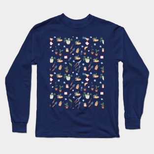 Pattern with Gardening elements Long Sleeve T-Shirt